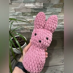Hand crafted Easter peeps bunny plushies 
Made to order
